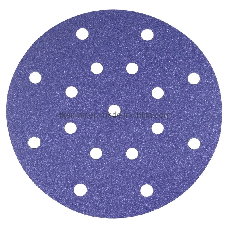 Wholesale 6&quot; Self Adhesive Abrasive Paper Purple Ceramic Sandpaper Abrasive Sanding Disc 150mm for Dry Wall