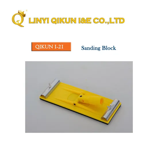 Wolsheng Supplier Factory 6 Inch 5 Inch Hook and Loop Sand Paper PU Rubber Hand Sanding Block